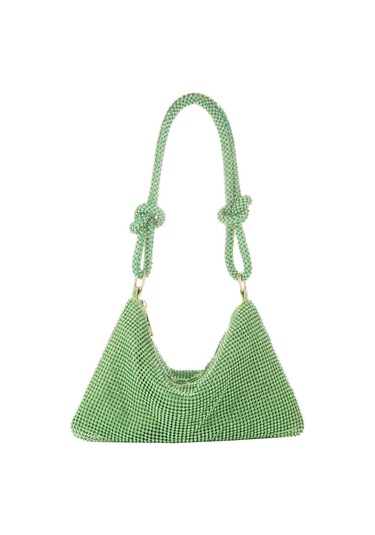 Suofeng Yeşil El Yastığı Balo, El Yapımı Taşlı Tabanlı, Akşam Yemeği Ve Davetler İçin Parlak Tasarım