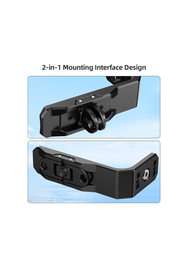 Lemestar Insta360 X4/x3 Uyumlu Alüminyum Metal Yatay Fotoraf Ayakçığı 1/4 Vida İle Siyah