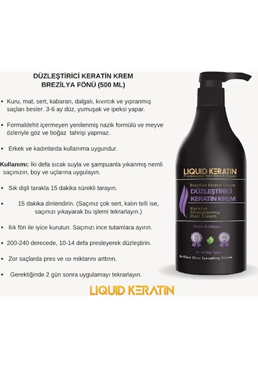 Saç Düzleştirici Keratin Kremi 500ml