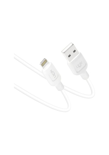 Linktech K449 Strong Lightning - USB Data/Şarj Kablosu 1mt 2.4A Beyaz