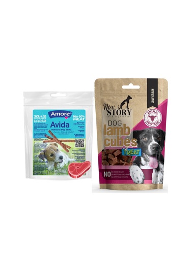 Avida Tahılsız 12li Kuzu Etli Sticks, Lamb-cubes Köpek Ödülü