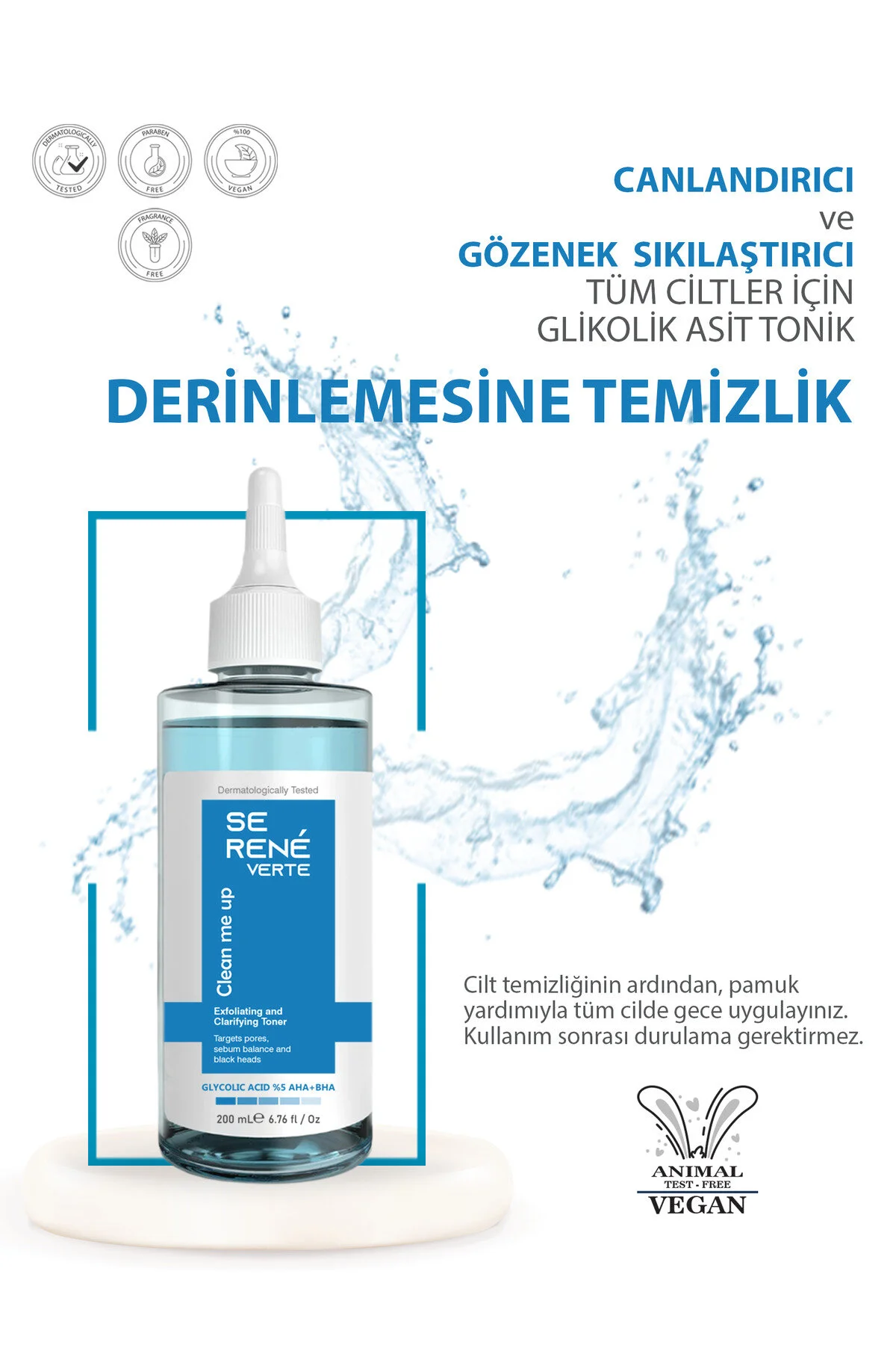 Se Rene Verte Tüm Ciltler Için Glikolik Asit Tonik 200 Ml