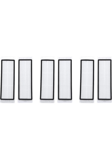 Geeroyoo Xiaomi Mijia Roborock Süpürge İçin 6 Adet Hepa Filtre Takımı - Toz Ve Piyano Tutucu Yüksek Kaliteli Plasik Filtre