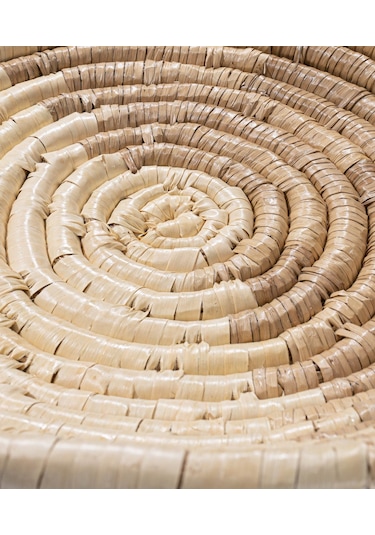 Koza Home Meander Natural Bambu Afrikan El Yapımı Duvar Tabağı Dekoru 45cmx