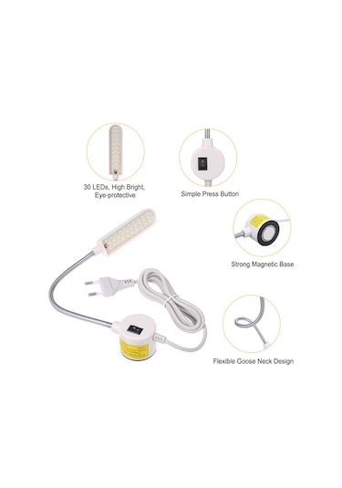Xiyyadms Esnek Boyunlu 6w 30 Led Dikiş Makinesi Lambası - Göz Yormayan Aydınlatma Diğer