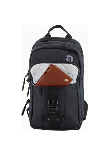 Discovery Shield Rfıd Korumalı Sürdürülebilir Sling Sırt Çantası Siyah 1
