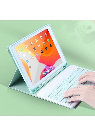 Lemestar Pembe Universal İpad Klavye Kılıfı - İpad 10.2 2019 , Pro 11/air 5, Pro 10.5/air 3 Uyumlu - Koruyucu Kapak Ve Dijital Tuş Takımı