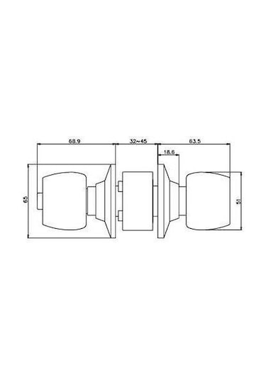 Kale Arco Topuzlu Kilit Saten Anahtarsız Banyo & WC – KD040/36-300