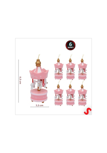 Mini Pembe Atlı Karınca, 8,5cm X 3,5cm - 6 Adet