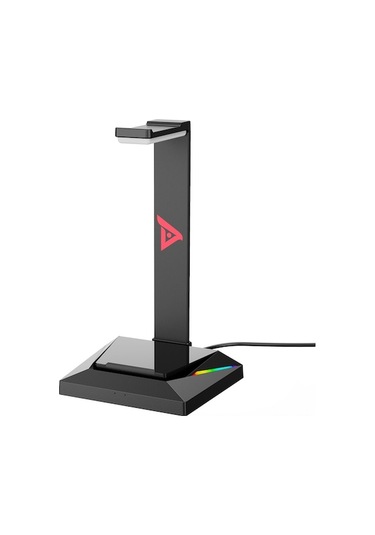 Taıdu We-100 Led Işıklı Kulaklık Tutucusu, Usb+type-c Şarj Portu, Telefon Tutucu Fonksiyonu, Plug&play, Siyah Siyah Siyah