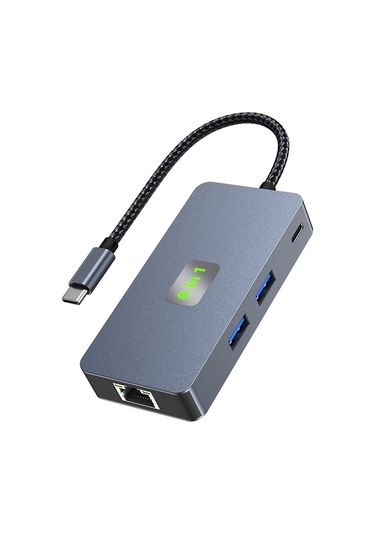 Venturemart 6sı 1 Arada Usb C Hub Usb 3.2 Tip C Hub Gigabit+usb3.2 10gbps +4k/60hz Hd+pd100w Hızlı Şa