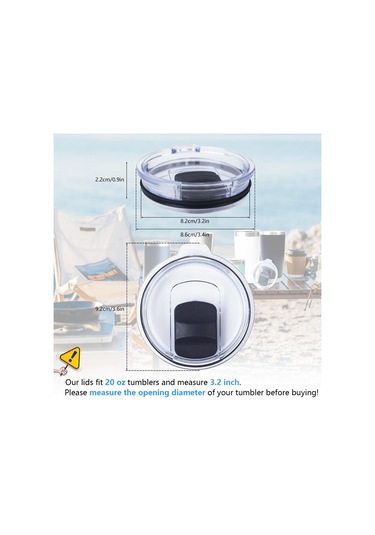 Yetı 20oz Bardaklar, 10/24oz Kupalar Ve 10oz Lowball Kupalar İçin 3'lü Paket 20oz Bardak Kapakları, Ozark Trail İçin Dökülmeye Karşı Kapaklar, Eski Stil Rtic, Bpa İçermez