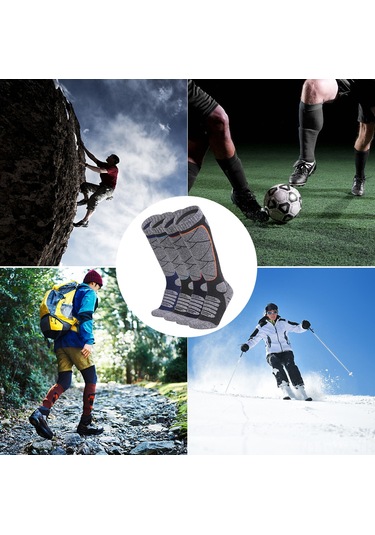 Wezone Yüksek Bilekli Kayak Çorabı, 80% Pamuk, Hızlı Kuruyan, Akışkanlık Sağlar, Kompresyonlu, Spor Ve Günlük Kullanım İçin M/l Boy Mavi