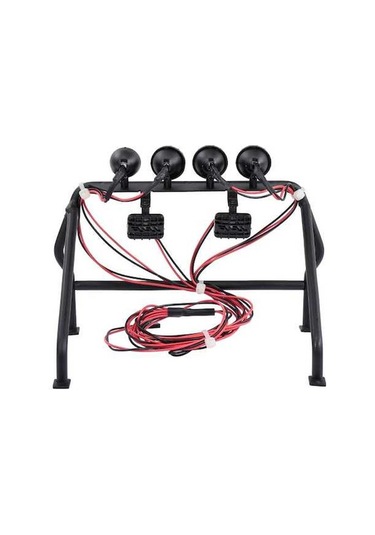 Didadodo 1/10 Axial Scx10 Rc4wd Jeep Metal Roll Cage Kova - 6 Led'li Aydınlatmalı - Dayanıklı Tasarım