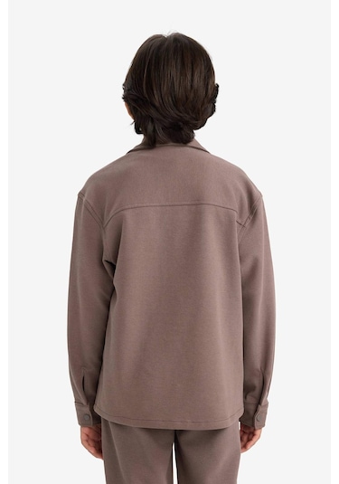 Defacto Erkek Çocuk Polo Yaka Ceket G3750a825aubn571 Kahve-bn571