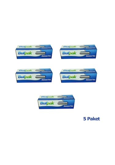 Burpak Alüminyum Folyo - 45 CM x 50 M - 10 Mikron - 5 Paket