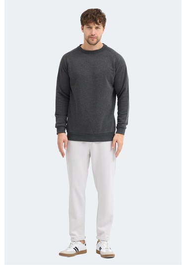 Slazenger Nadav Erkek Koyu Gri Sweatshırt Koyu Gri