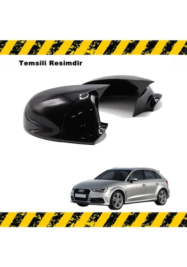 Audi A3 Ayna Kapağı Hb 2013-2020 Arası Siyah Yarasa Batman - Piano Black