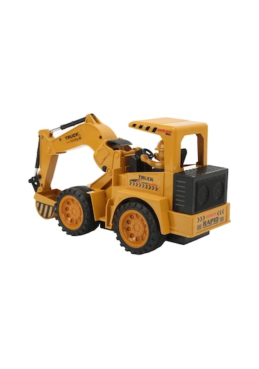 Şarjlı Kumandalı Fonksiyonel Oyuncak Eksvatör Kepçe İş Makinası Sarı