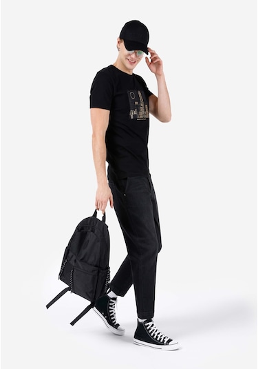 Colins 076 Glen Chino Fit Orta Bel Düz Paça Erkek Siyah Jean Pantolon Cl1068708 Q1.v1 Dn43325 Denim