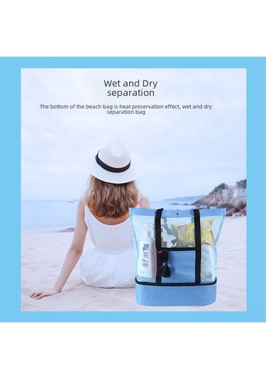 Youtek Mavi Dışarıda Piknik Çantası: Isı Yalıtımı Sağlar, Buzluk Ve Ağızlı Plaj Çantası İle Çok Fonksiyonlu Tasarım Mavi