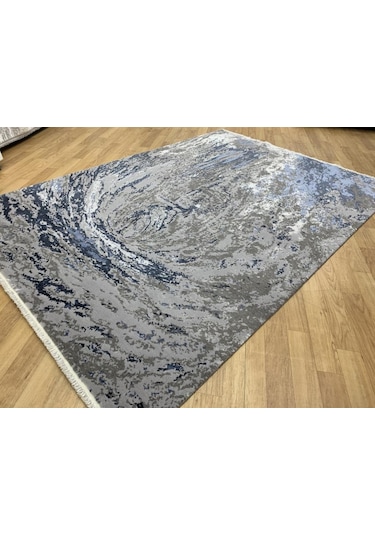 Eko Halı Heritage 626 Grey Blue Modern Bambu Özel Tezgah Halısı Gri Mavi