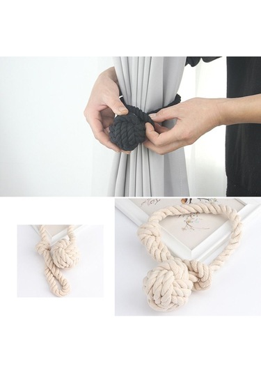 2psc/set Perde Bağları Perde Tutucular Siyah Siyah Diğer