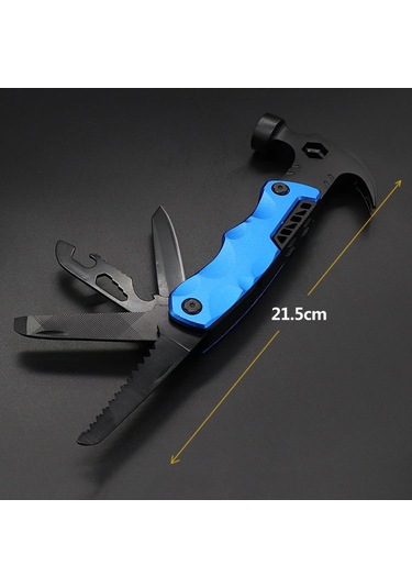 Çok İşlevli Hayat Kurtarma Pençe Çekiç Araba Hayatta Kalma Araçları Katlanabilir Açık Hava Alet Çekiç Gri