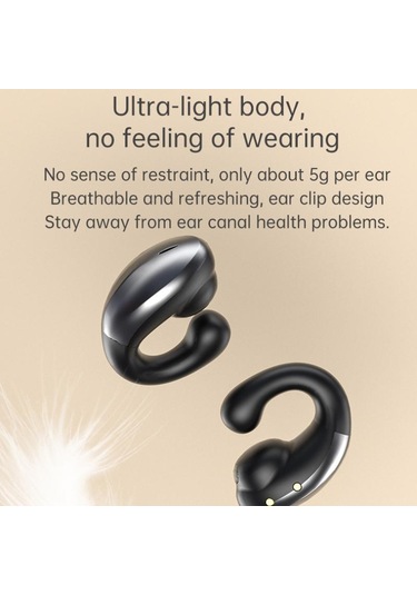 Yeni Kablosuz Kulak Klipsi Tipi Kemik İletimli Kulaksız Bluetooth Kulaklığa Girmiyor