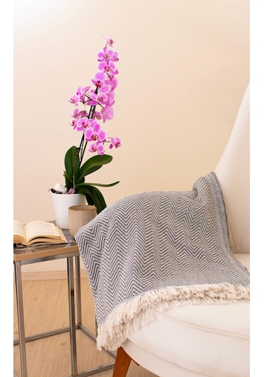 Tabu Home Dokuma Cozy Comfort Koyu Gri Tv Örtüsü