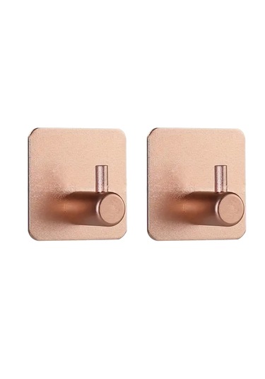 Yapışkanlı Metal Banyo Eşya Askılığı Al4619 2 Adet Pembe