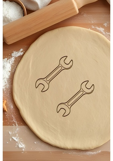 19 Anahtarı Kurabiye Kalıbı, Hamur Şekillendirici, Bisküvi Kalıbı, Kolay Kesim Ucu Beyaz