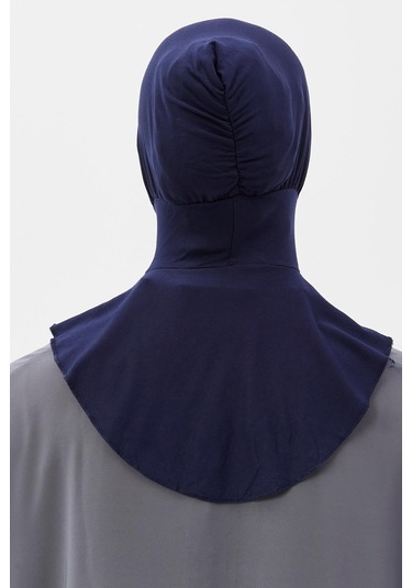 Kadın Tesettür Pratik Boyunluklu Hijab - Sporcu Bone Lacivert