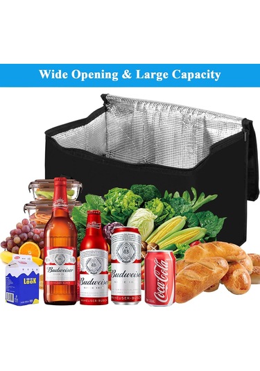 Yumuşak Soğutucu Çanta, 40l Büyük Soğutucu Çanta, Market Poşetleri, Piknik Çantası, Termal Gıda Dağıtım Çantası, Yalıtımlı Çanta, Soğutucu Çanta Ren Çok Renkli