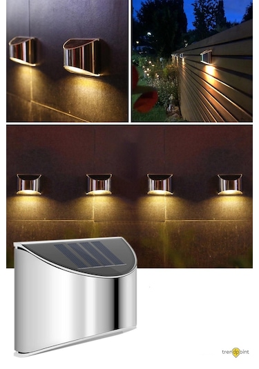 Technojet 1adet Solar Metal Tek Taraflı Aplik Duvar Lambası Dekor