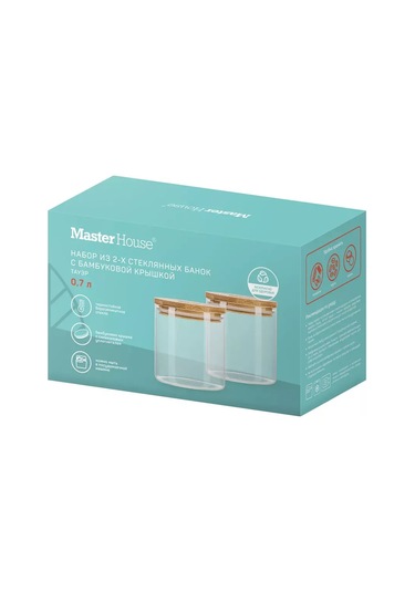 Master House Bambulu Kapaklı 0,7 Lt Cam Kavanozlar 196684466
