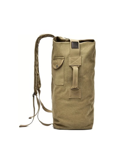 Willowhaven Hacimli Khaki Canvas Erkek Sırt Çantası - Katlanır Dayanıklı Hafif Outdoor Haki