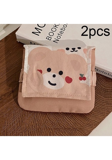 Sones Bd0443 2 Adet Karikatür Desenli Büyük Kapasiteli Hijyenik Saklama Poşeti Kahve Kirazı Ayıcık Kahve