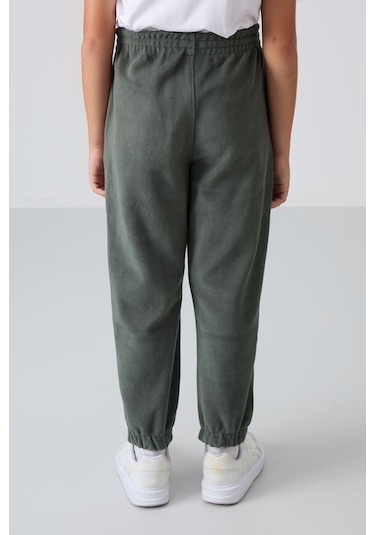 Tommy Life Haki Kalın Yumuşak Dokulu Standart Fit Nakışlı Polar Erkek Çocuk Eşofman Alt - 11220 Haki