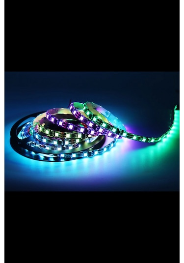 12 Volt Adreslenebilir Argb Pixel Şerit Led Ws2811 Metrede 60 Led Ip20 1 M