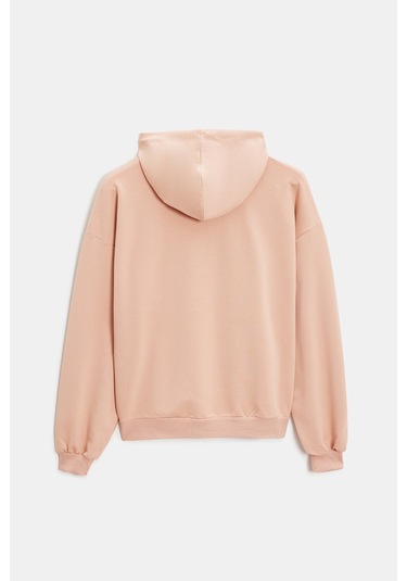 Sââde Kadın Oversize Kapüşonlu Basic Hoodie Sweatshirt Koyu Pudra Sââde Kadın Oversize Kapüşonlu Basic Hoodie Sweatshirt Koyu Pudra