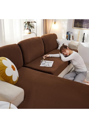 Lacivert Kalın Kadife Kanepe Örtüsü Düz Renk Kanepe Minder Örtüsü Elastik Slipcover Her Kanepe Örtüsü Yemek Koltuk Örtüsü 56980649