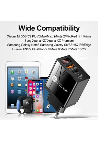 Zuidid 20W Pd + Usb Hızlı Şarj Led Göstergeli