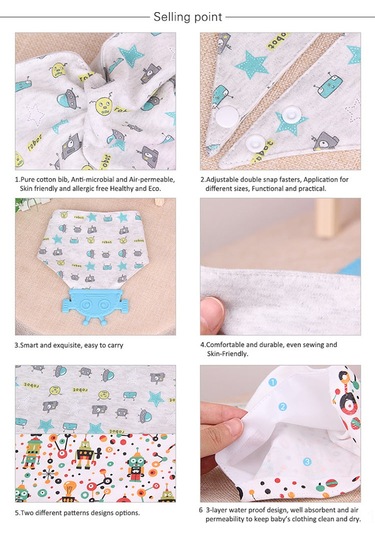 Kangvka Pink Gezegen Robot Desenli Pamuklu Tıraşlık - Silikon Uçlu, Dışarıdaki Sulardan Koruyan, Diş Çıkma Ağrısı Yumuşatan Bebek Bibsi