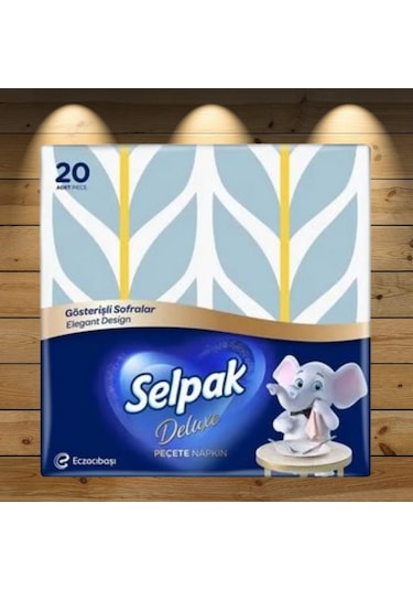 Selpak Desenli Peçete 20 Yaprak Peçete 4'lü Set