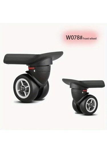 Topnotch Siyah 2'li Valiz Tekerleği - Dayanıklı, Kolay Monte, Pürüzsüz Dönen Valiz Rulmanı Siyah