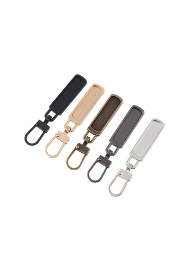 Bakır 3 Adet Fermuar Kaydırıcı Çektirme Yedek Çıkarılabilir Fermuar Kafa Bagaj Okul Çantası Ceket Elbise Ayakkabı Botları Metal Fermuar Kolye Çekin