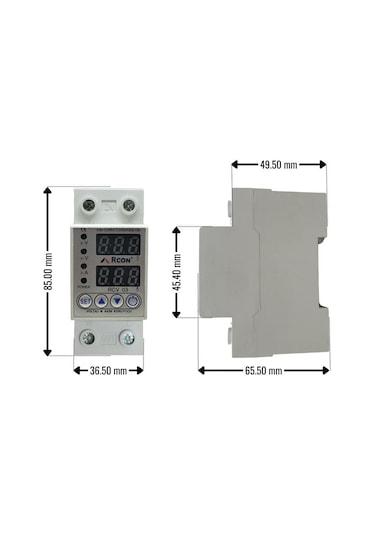Rcon Rcv03 Akım Ve Voltaj Korumalı Monofaze 63a Sigorta