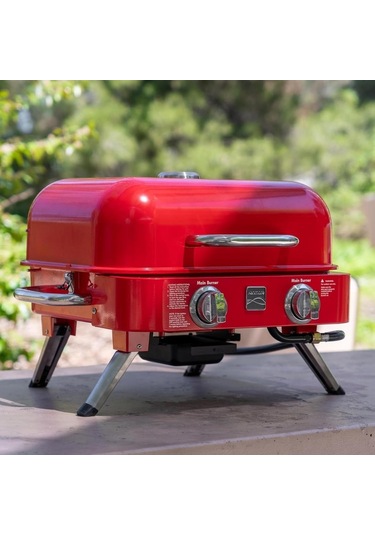 Kenmore Masa Üstü Gazlı Barbekü Kırmızı Kırmızı