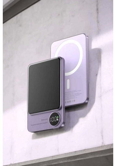 22.5w Magsafe Kablosuz Şarjlı Powerbank Dijital Ekran Ve Hızlı Şarj Çok Renkli